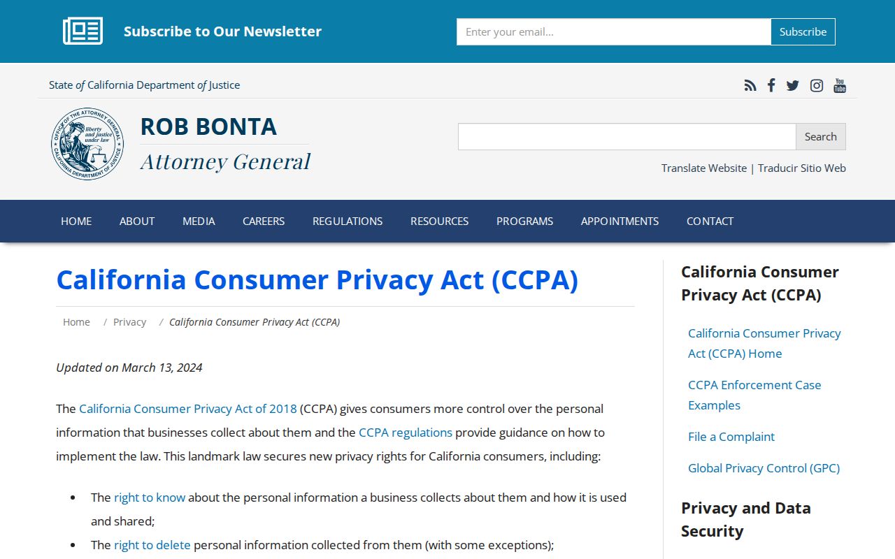 Banning residents directory California consumer privacy guidance
