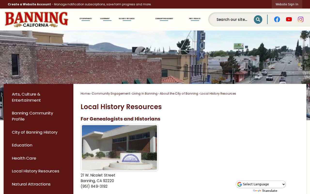 Banning directory local history resources