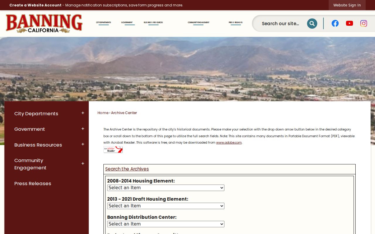 Banning directory archive search for local records