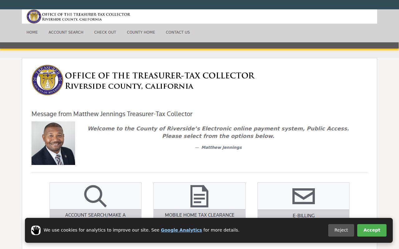 Banning residents directory Riverside property tax portal